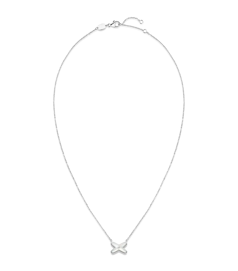 Chaumet White Gold, Diamond and Mother-of-Pearl Jeux de Liens Pendant Necklace White Gold Image 1