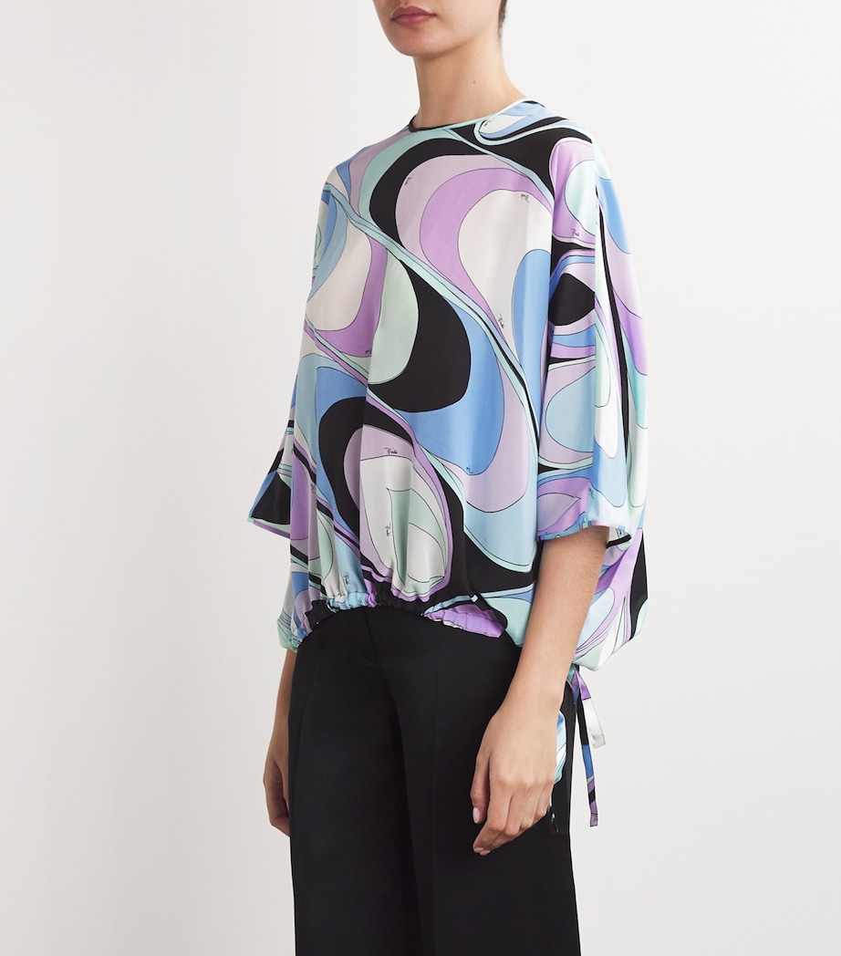 Silk Drawstring Blouse CELESTE Image 2
