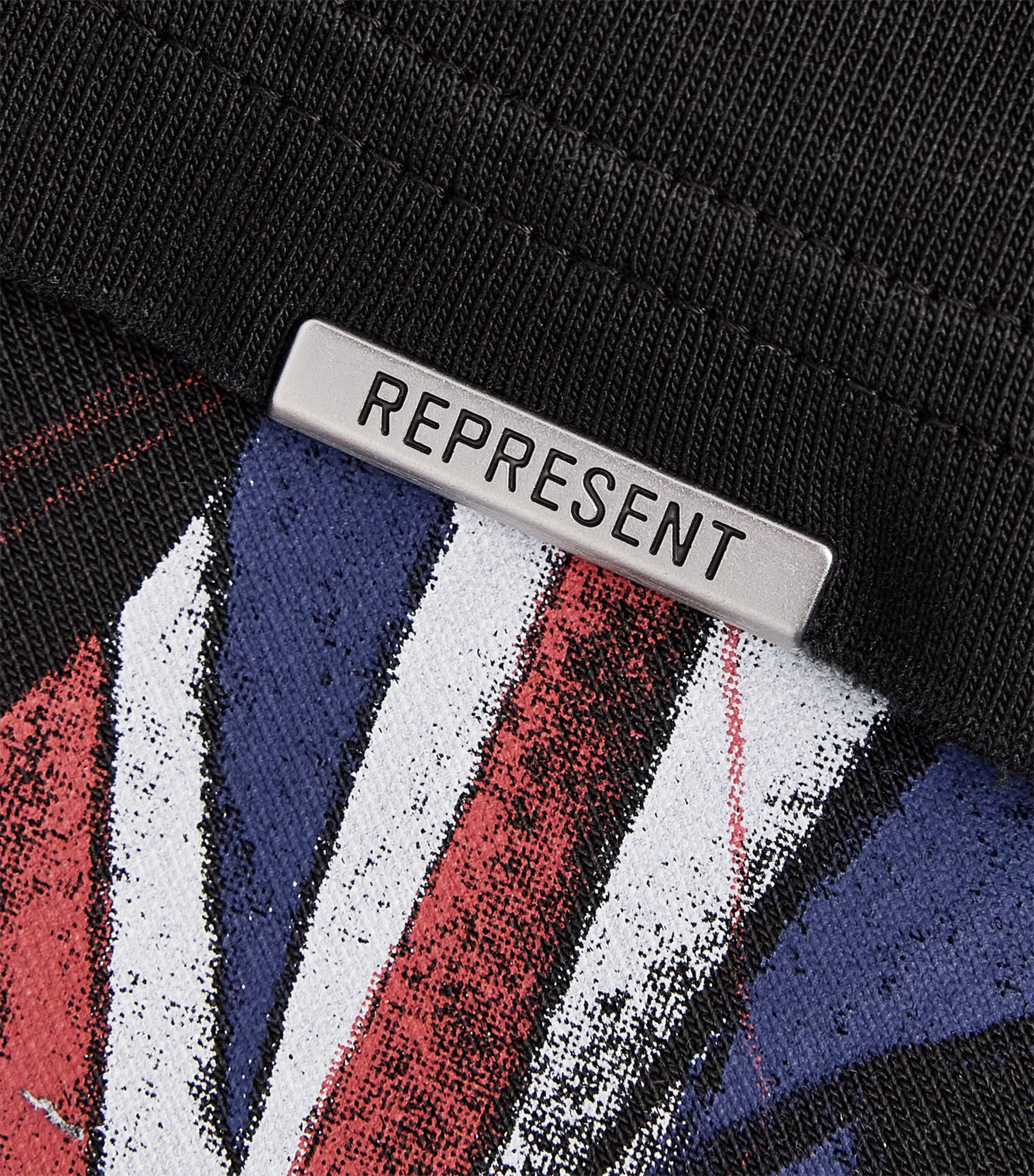 Represent Mens Cotton Eagle Long-Sleeve T-Shirt Black Image 6