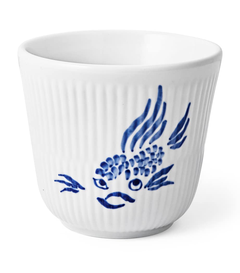 Porcelain Anniversary Fish Mug BLUE Image 3
