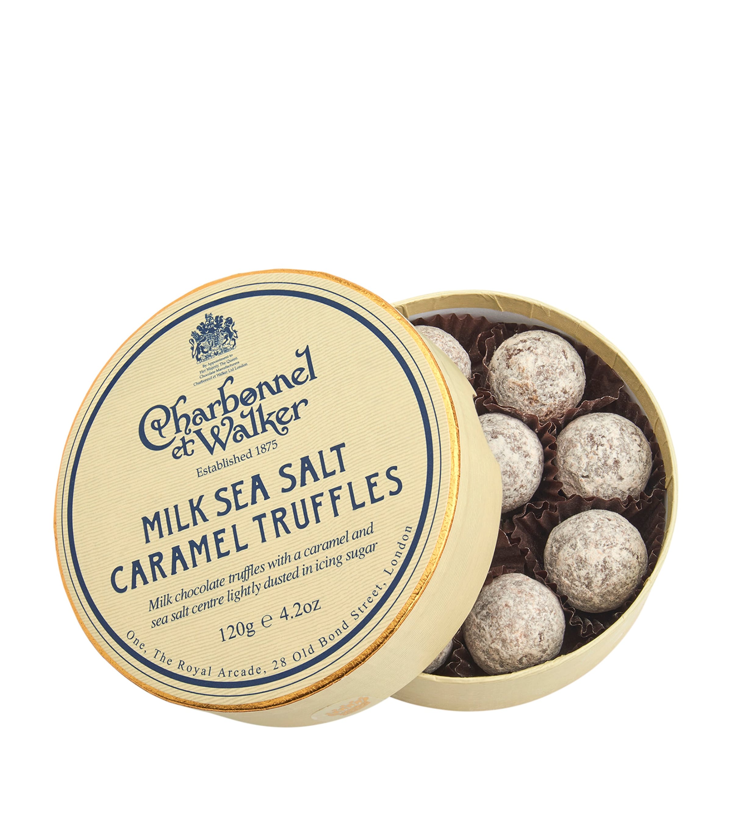 Charbonnel et Walker Milk Sea Salt Caramel Truffles (120g) | Gifts | Food | Chocolates | Chocolate Boxes | Chocolate Truffles | Designers | Charbonnel et Walker