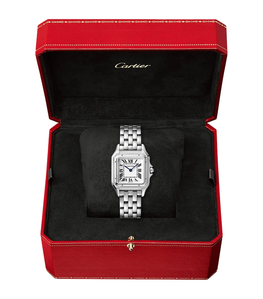 Medium Stainless Steel Panthère de Cartier Watch 27mm GREY Image 9
