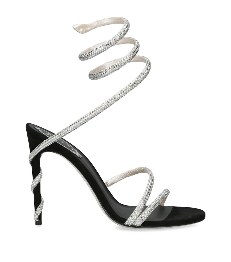 Leather Cleo Sandals 105 BLACK Image 3