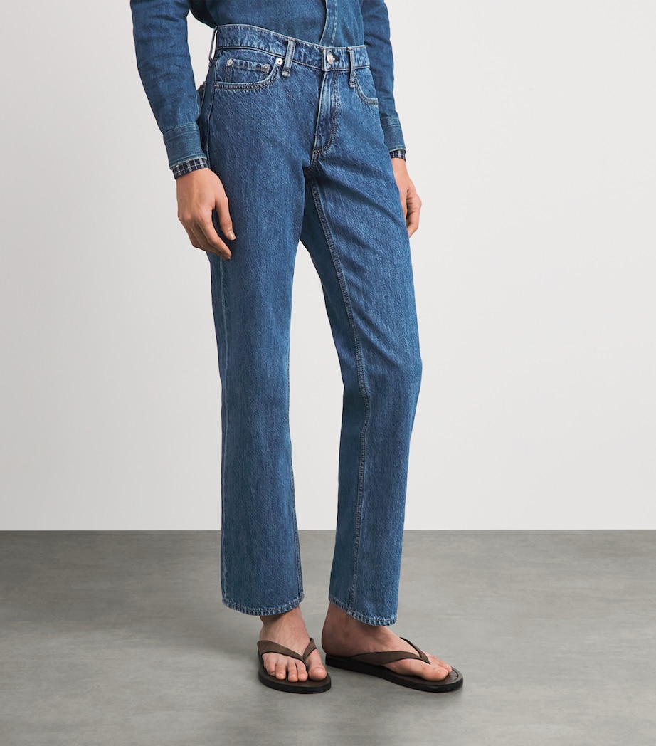 Rag & Bone Womens Harlow Mid-Rise Straight Jeans Park Image 4