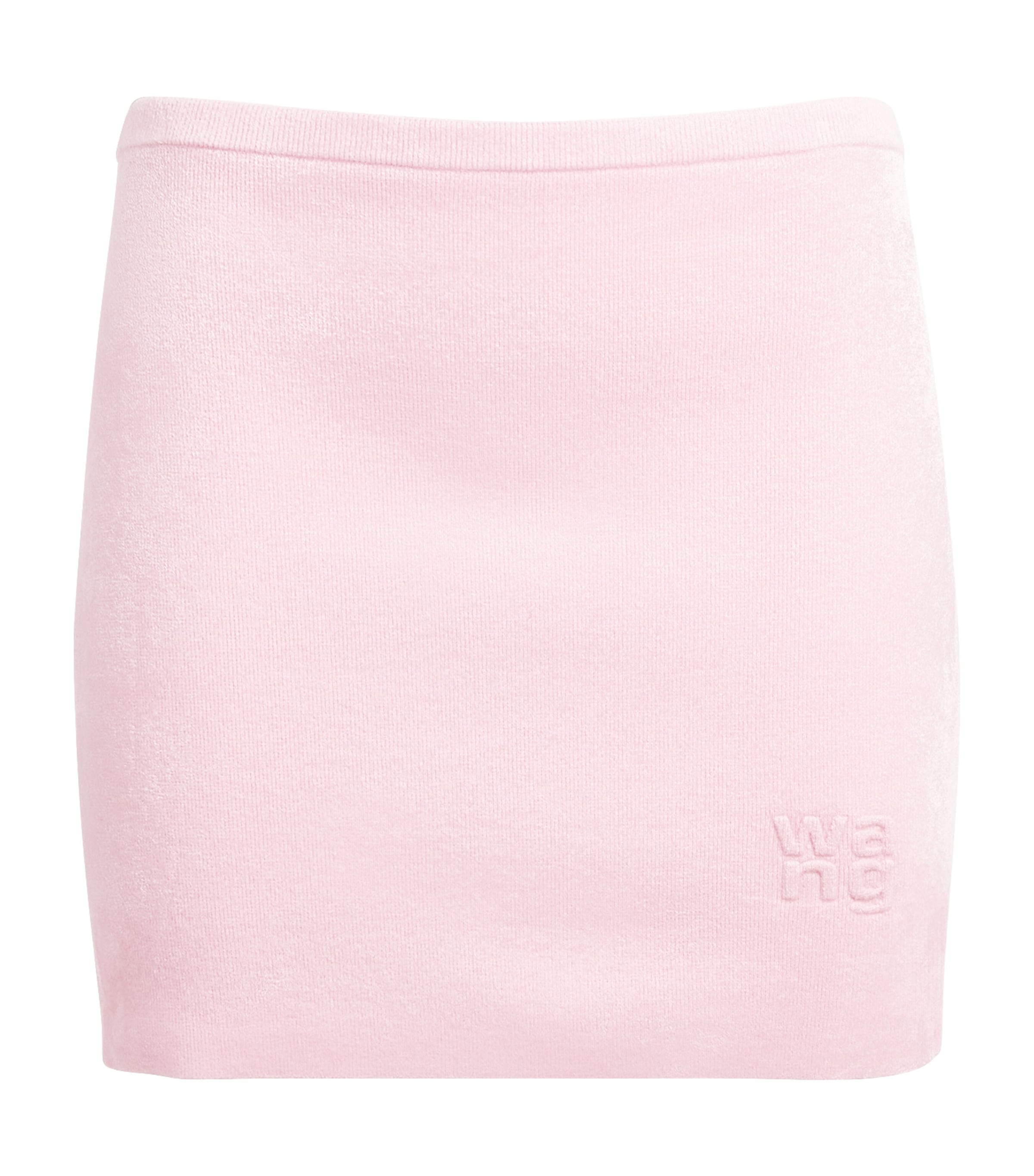 Alexander Wang Logo Embossed Mini Skirt In Pink