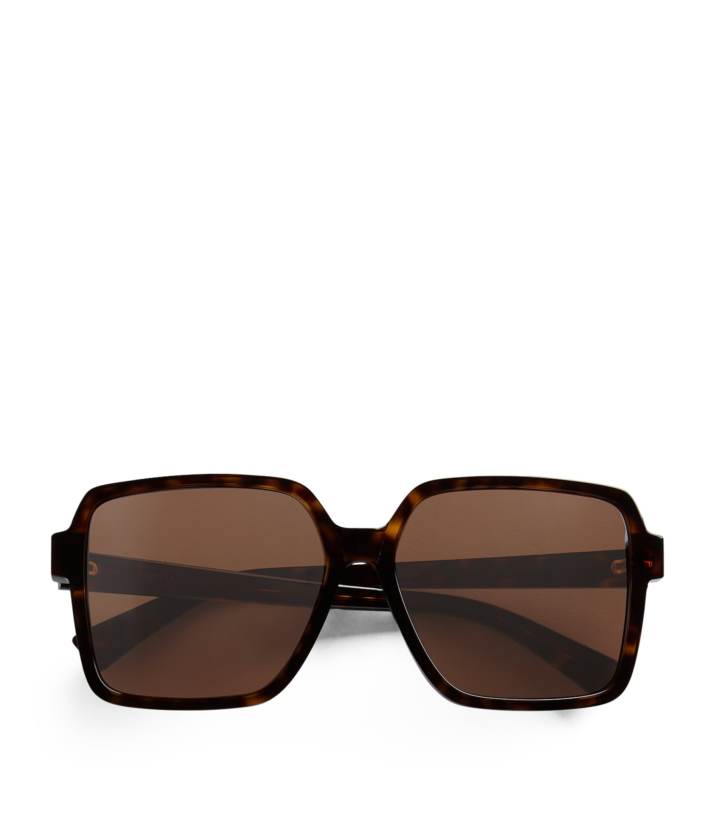 Bottega Veneta Havana-havana-brown Acetate Sunglasses In Grey