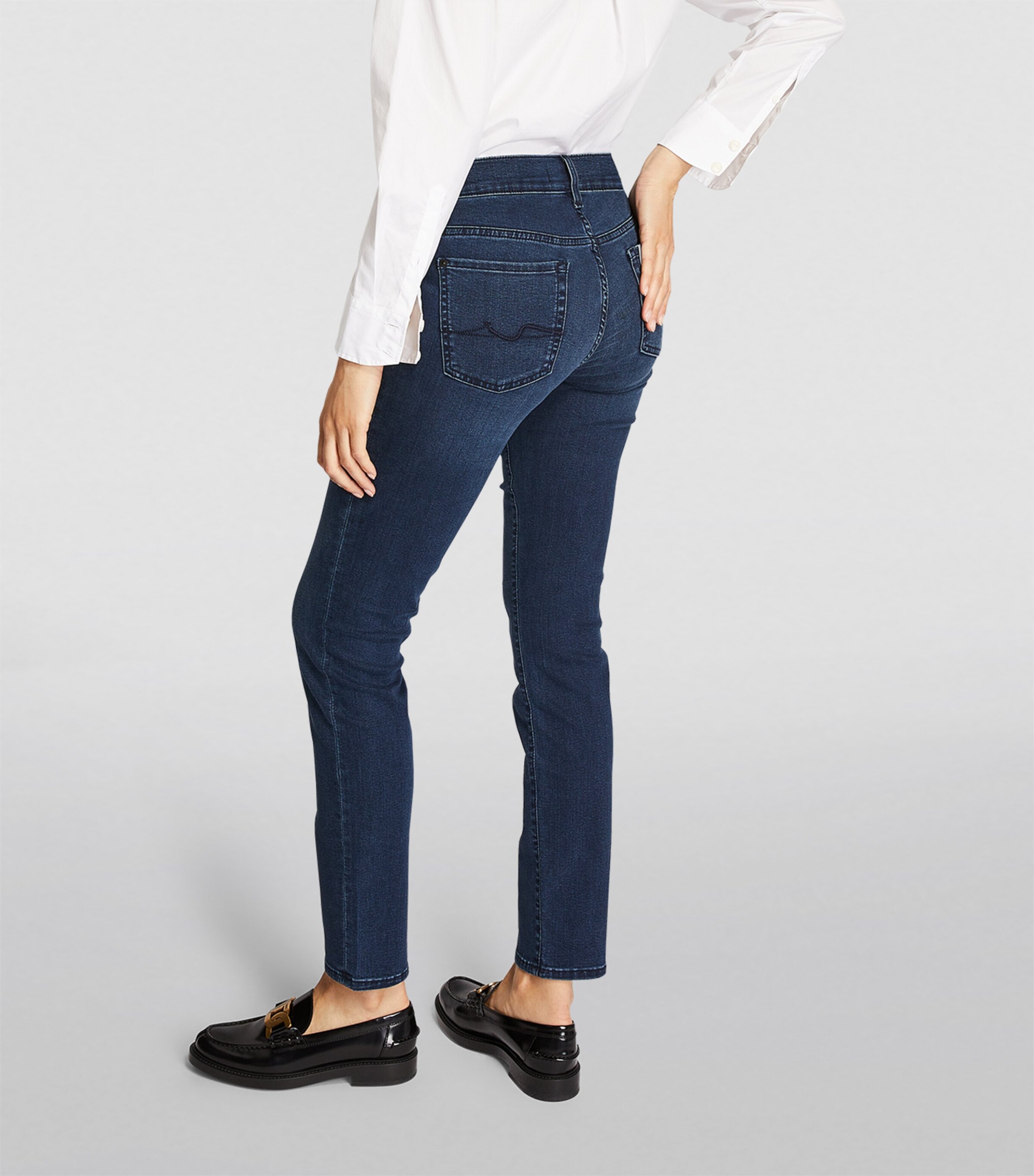 B(Air) Ankle Skinny Mid-Rise Jeans DARK BLUE Image 4