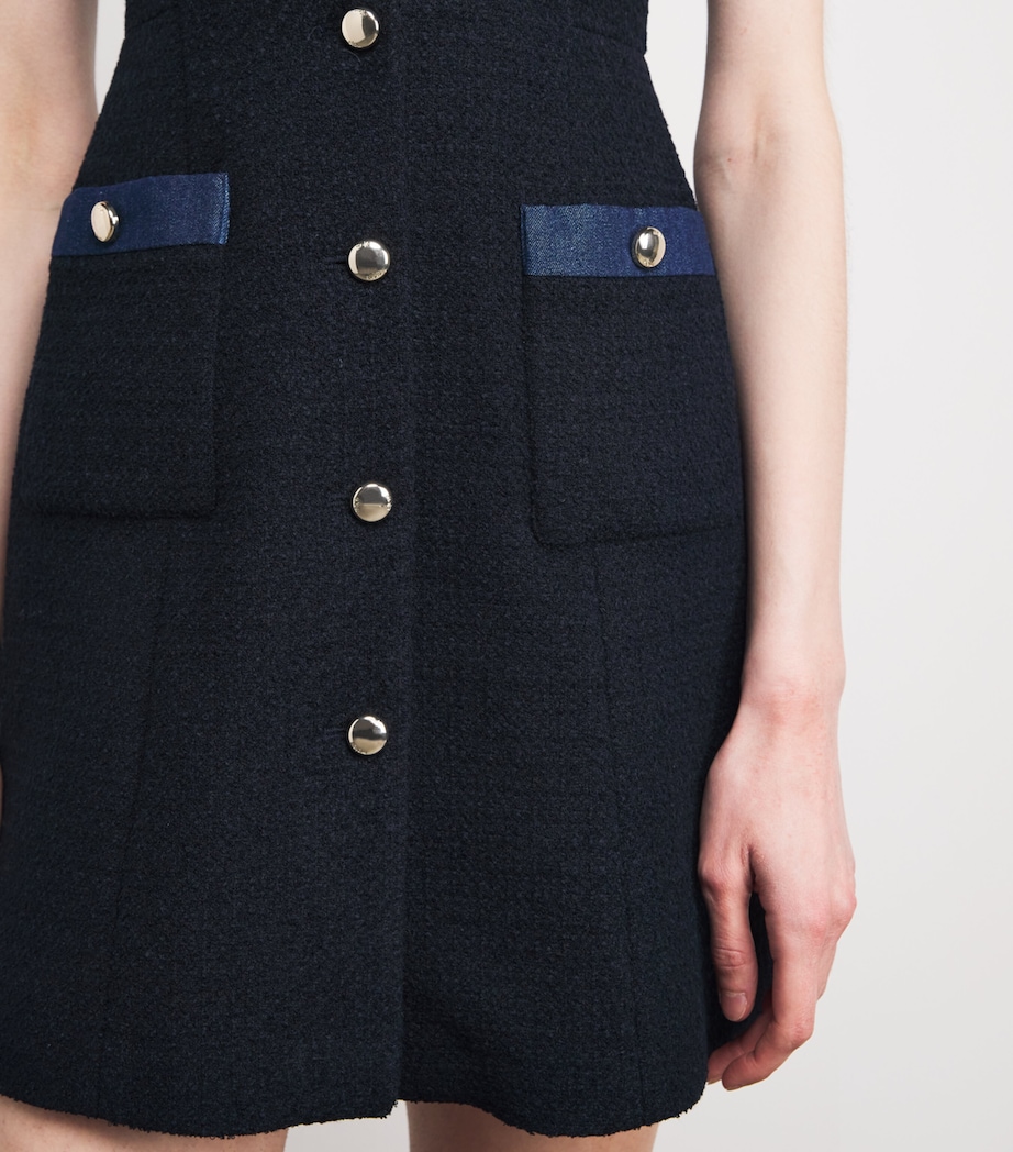 Tweed Mini Dress NAVY Image 4
