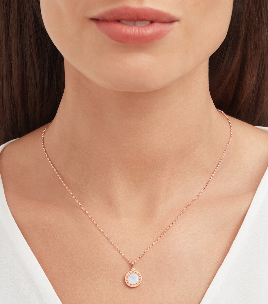 Rose Gold and Mother-of-Pearl BVLGARI BVLGARI Necklace PINK GOLD Image 3
