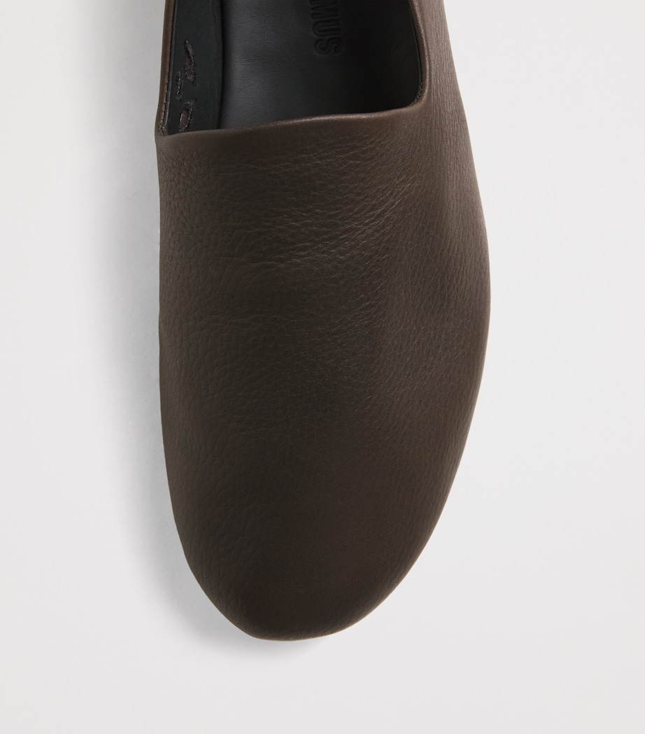 Jacquemus Leather Loafers Dark Brown Image 6