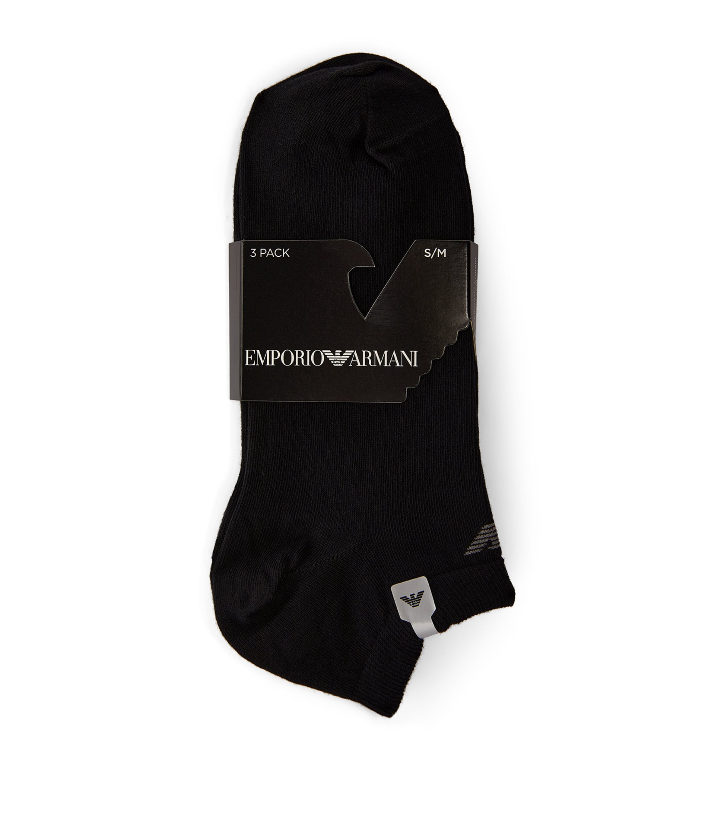 Emporio Armani Eagle Trainer Socks In Black