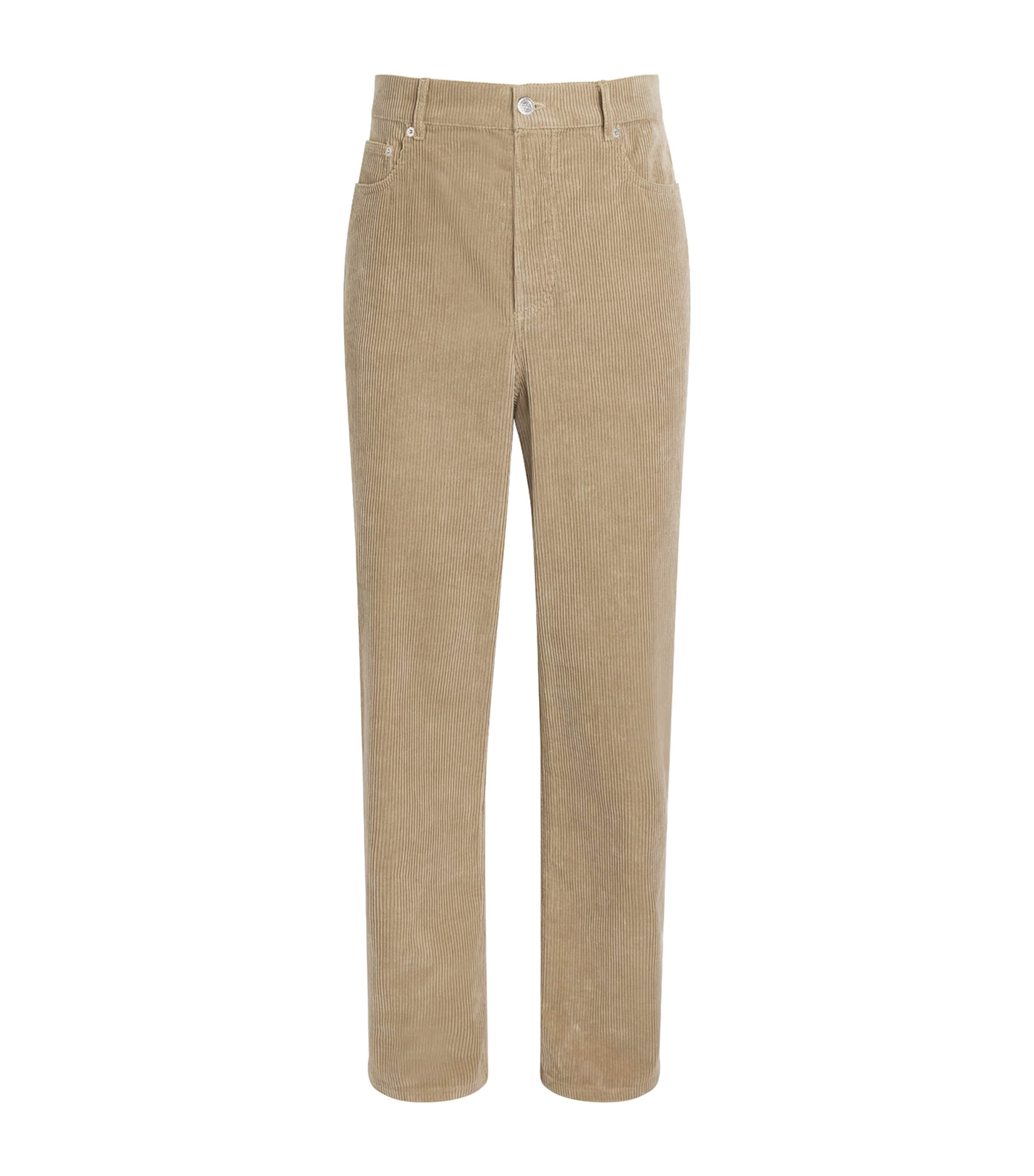 A.P.C. Mens Corduroy Fairfax Straight Jeans Baa Beige Image 1