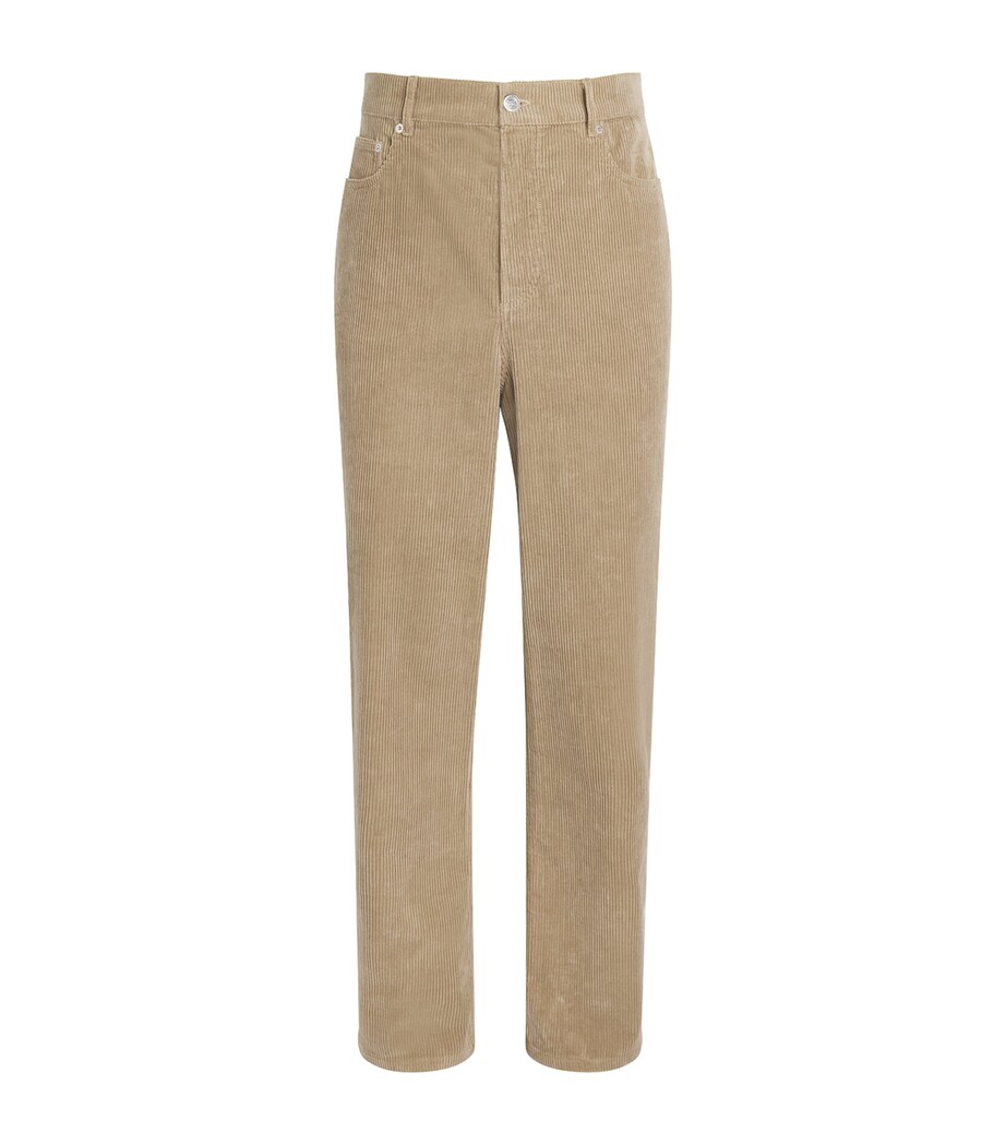 A.P.C. Mens Corduroy Fairfax Straight Jeans Baa Beige Image 1