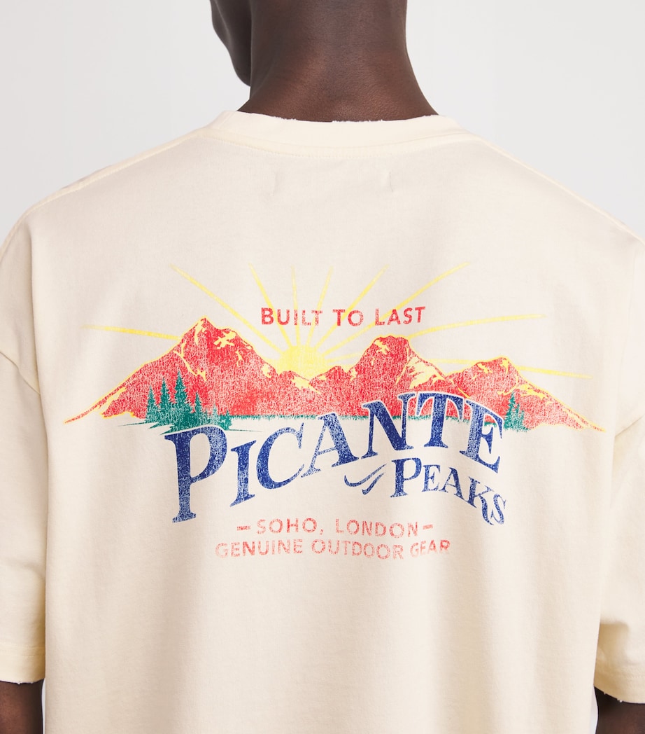 Organic Cotton Peaks Logo T-Shirt IVORY Image 6