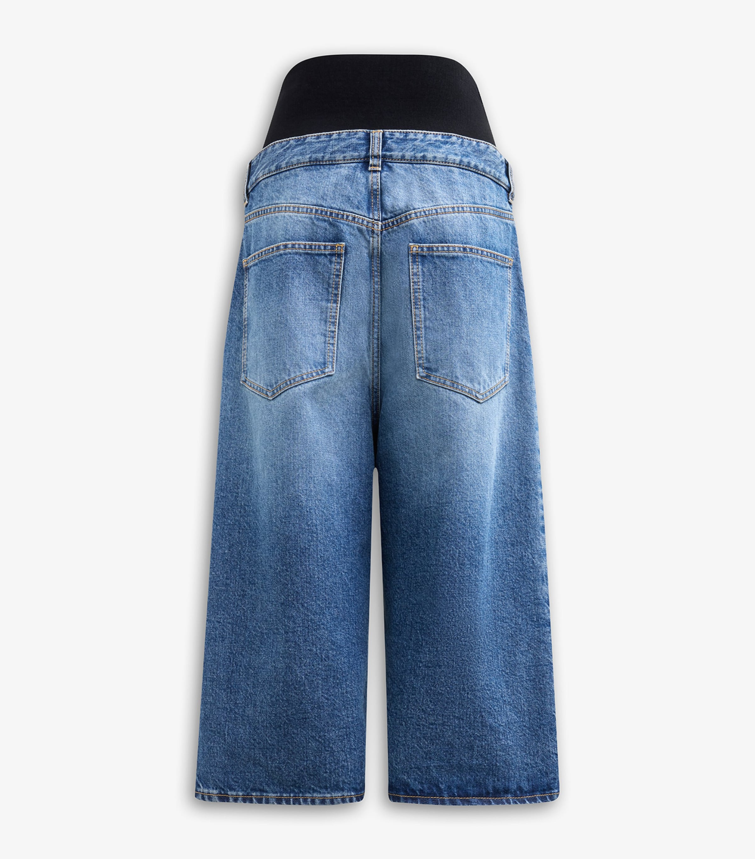 デニム・ジーパン ALAIA KNITTED BAND DENIM JEANS ALAÏA LIGHT BLUE KNIT BAND JEANS IN SNOW DENIM |ALAÏA US