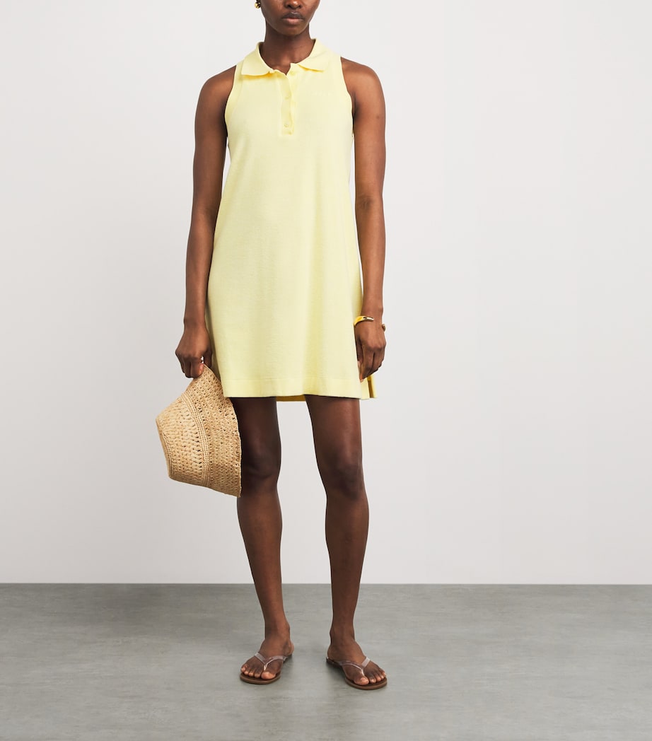 Hunza G Womens Towelling Tennis Mini Dress Butter Image 2