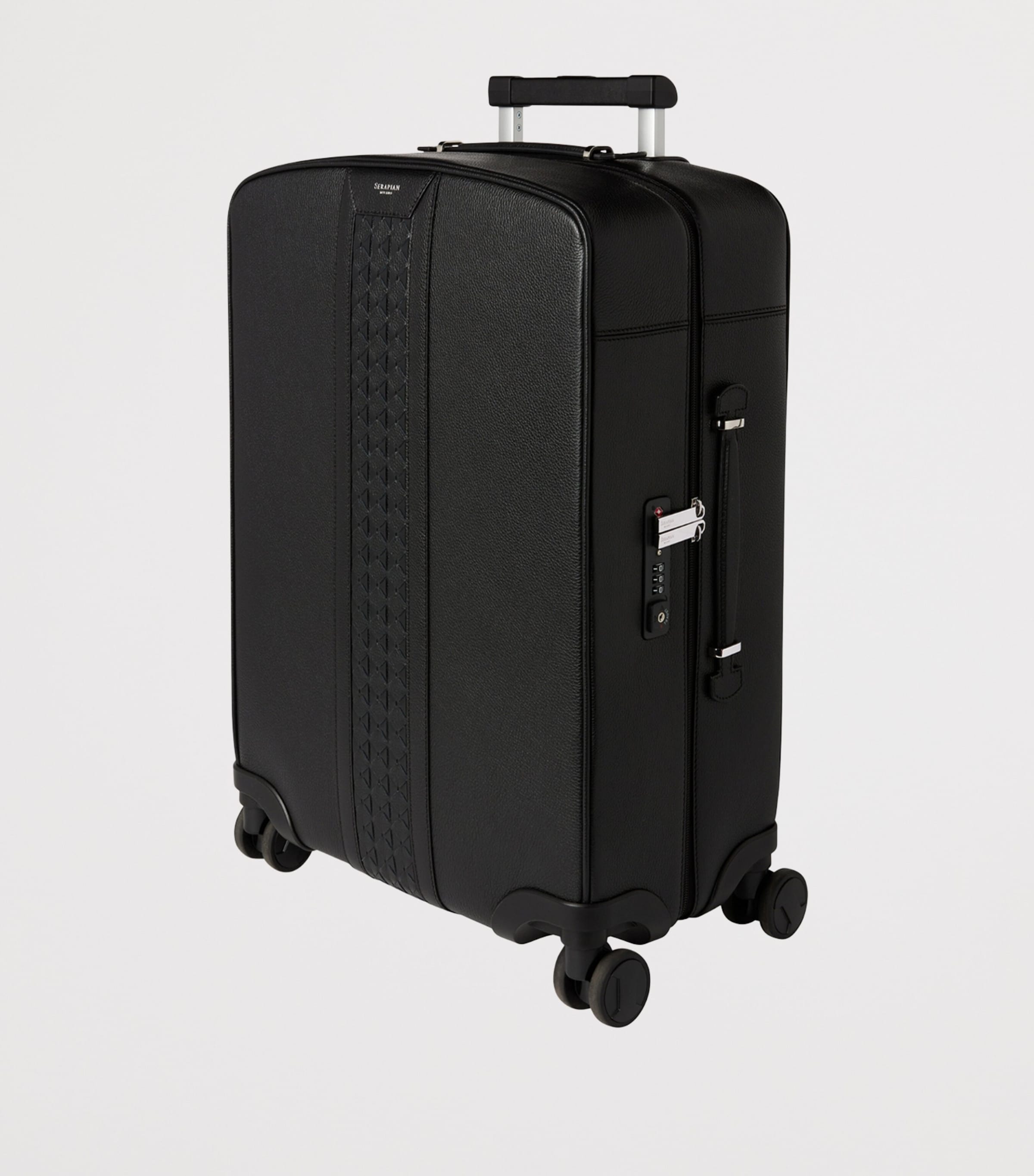 Calfskin Hard Carry-On Suitcase (55cm) BLACK Image 3