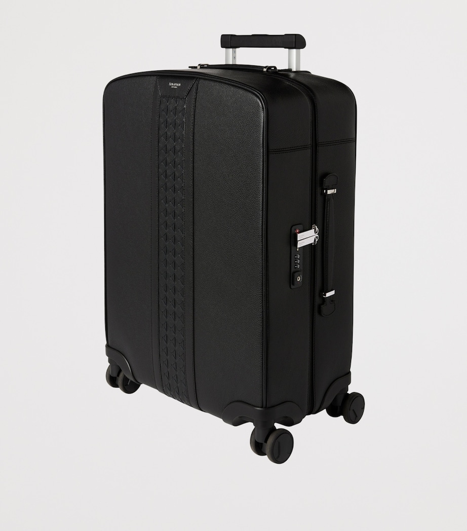 Calfskin Hard Carry-On Suitcase (55cm) BLACK Image 3