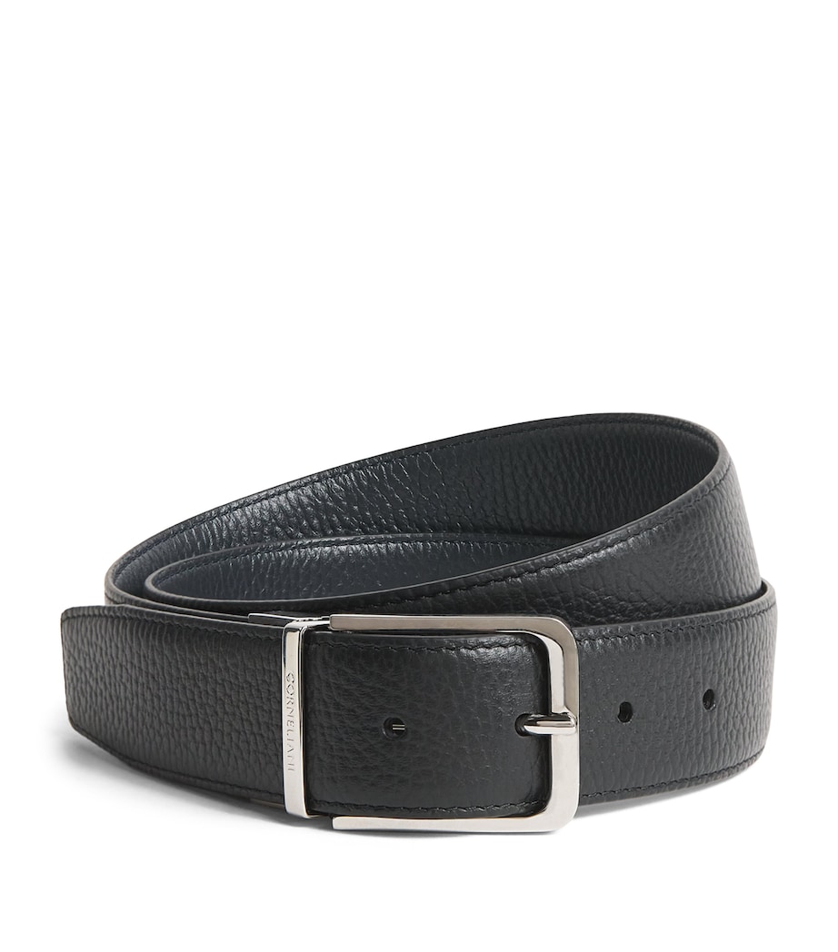 Corneliani Leather Belt Black Print Image 1