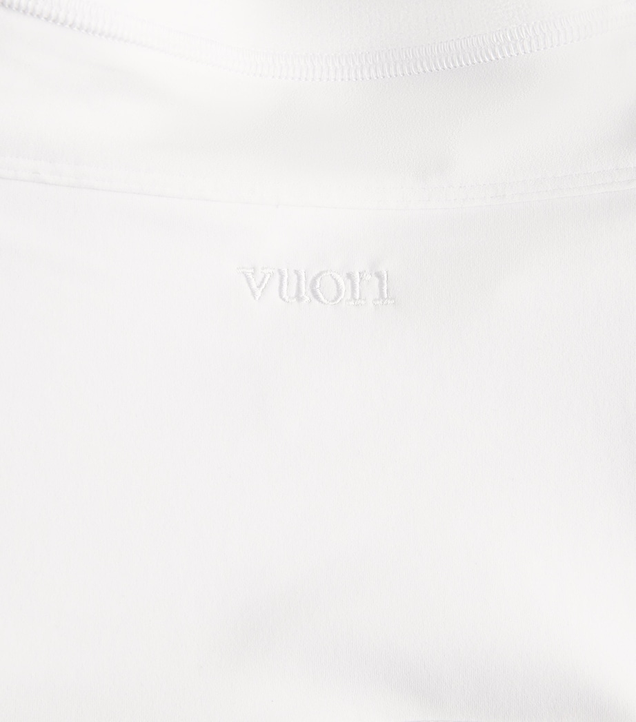 VUORI Womens Halterneck Tiebreak Mini Dress White Image 6
