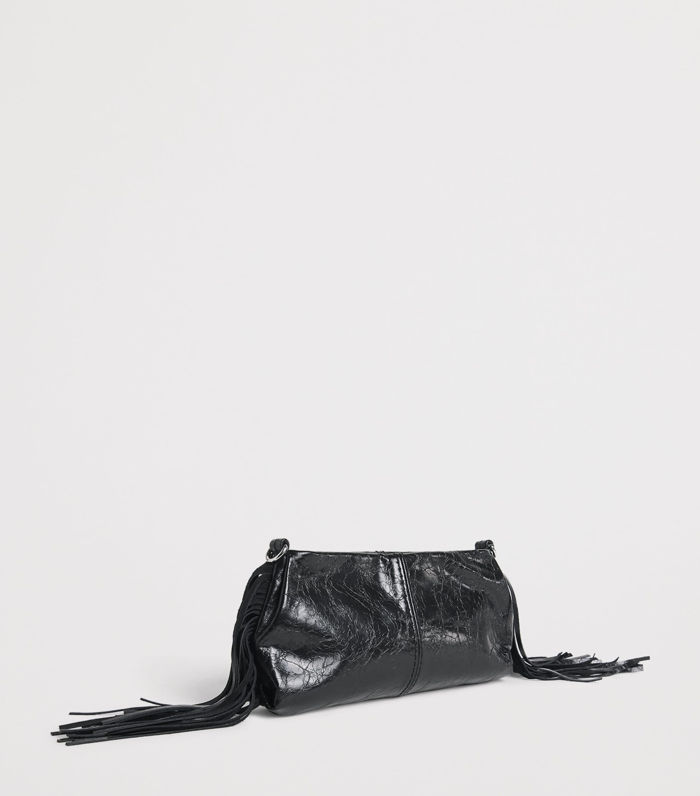 Maje Leather Miss M Clutch Bag Black Image 3