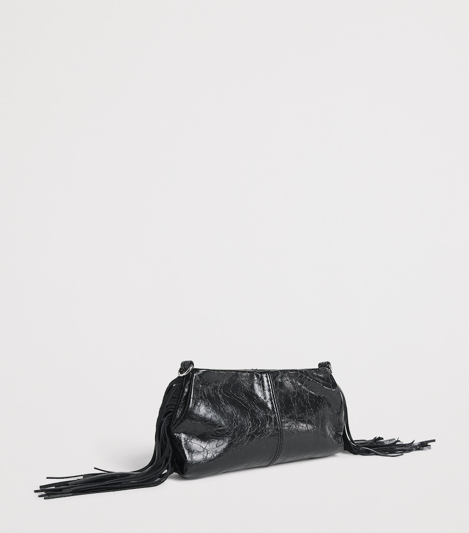Maje Leather Miss M Clutch Bag Black Image 3