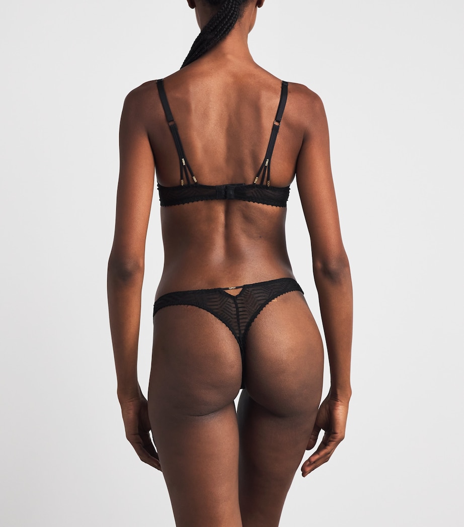 Aubade Womens Vibes Triangle Underwire Bra Black Image 3