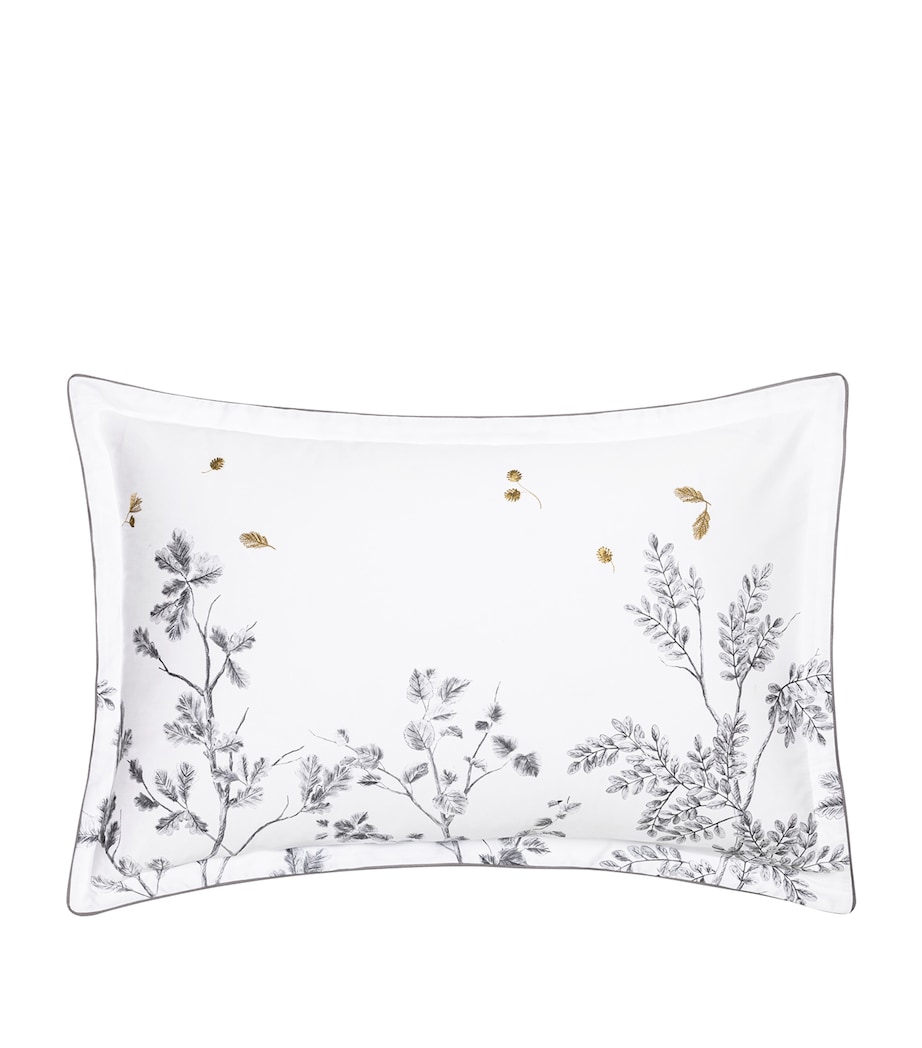 Cotton Saison Oxford Pillowcase (50cm x 75cm) NOIR & BLANC Image 1