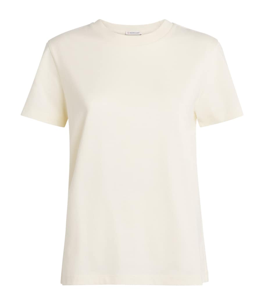 Moncler Womens Cotton Logo Embroidered T-Shirt Image 1