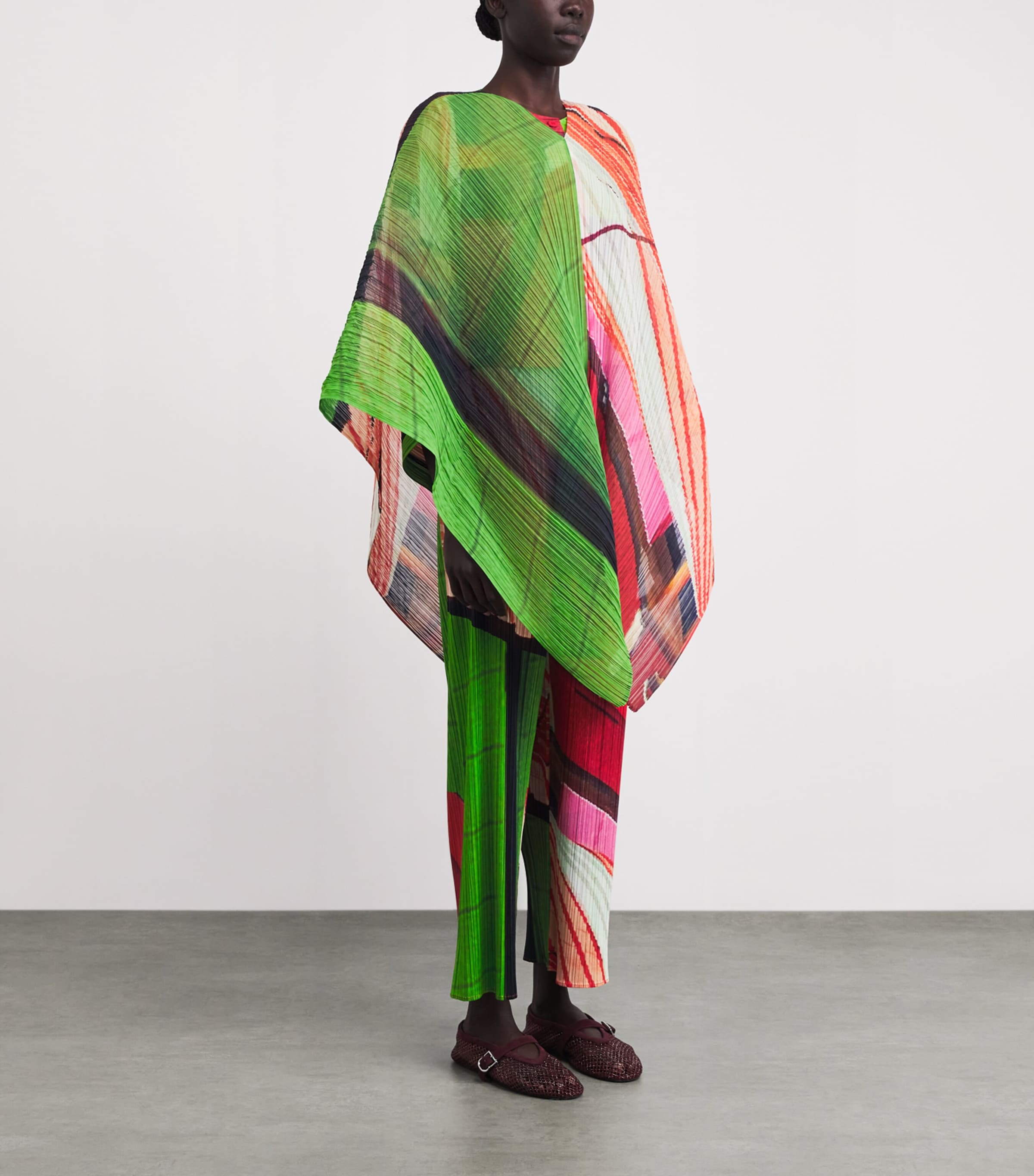 City Collage Madame-T Stole RED X GREEN Image 4