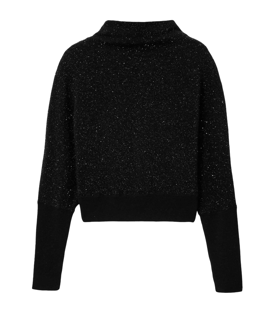 Wool-Blend Sparkle Ridley Sweater BLACK Image 1
