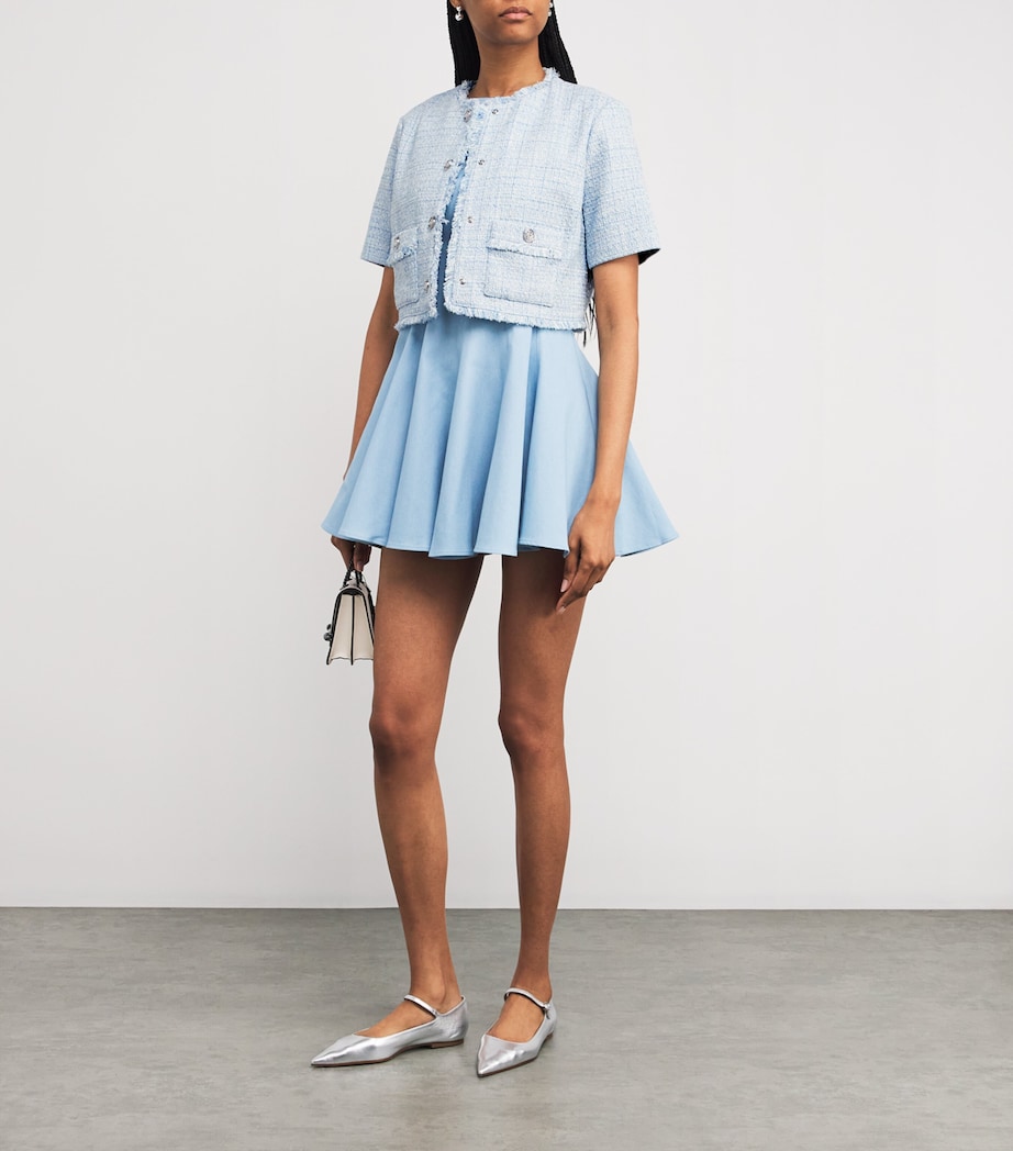 Tweed Cropped Jacket BLUE SKY Image 2