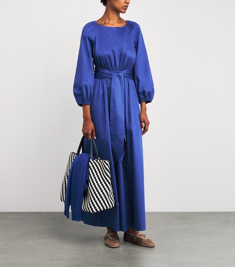 Cotton Belted Bellan Maxi Dress COBALT Image 2