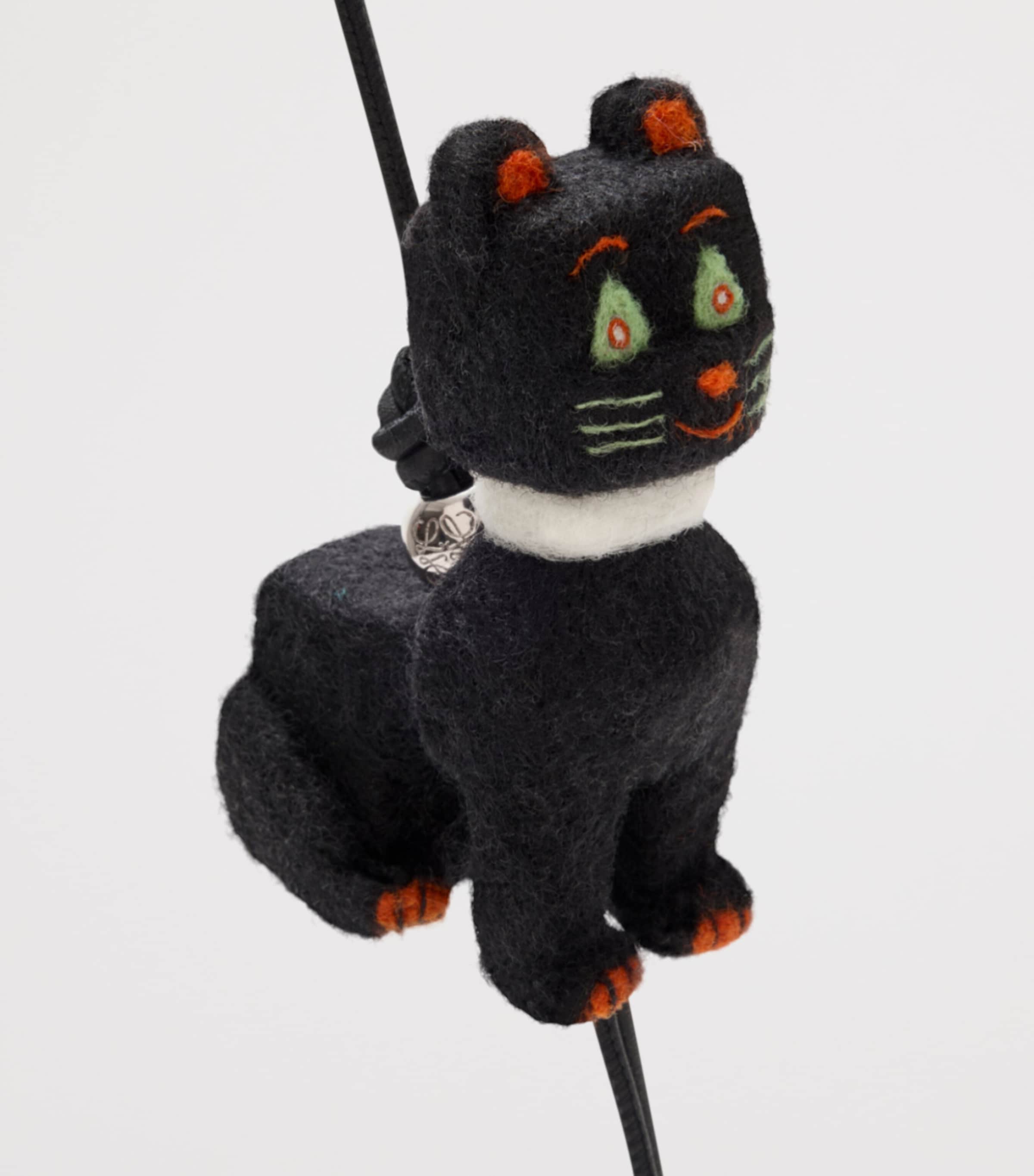 x Louis Wain Wool Cat Bag Charm BLACK/ORANGE Image 2