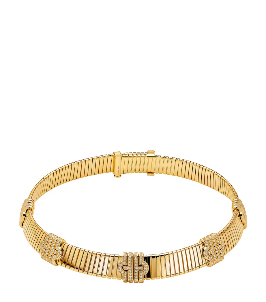 Yellow Gold and Diamond Tubogas Necklace YELLOW GOLD Image 1