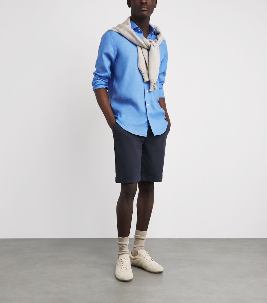 7 For All Mankind Mens Luxe Performance Chino Shorts Blue Image 2