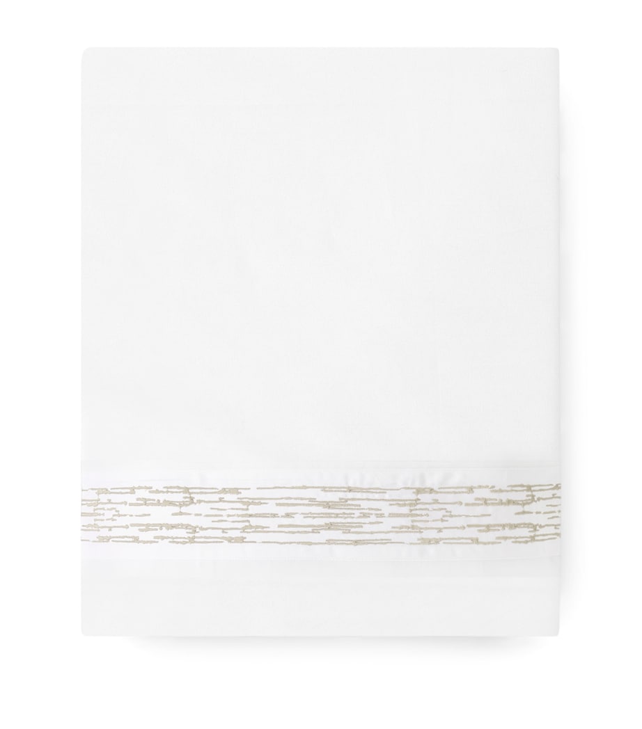Amalia Egyptian Cotton Alentejo Super King Flat Sheet (300cm x 265cm) White/pearl Image 1