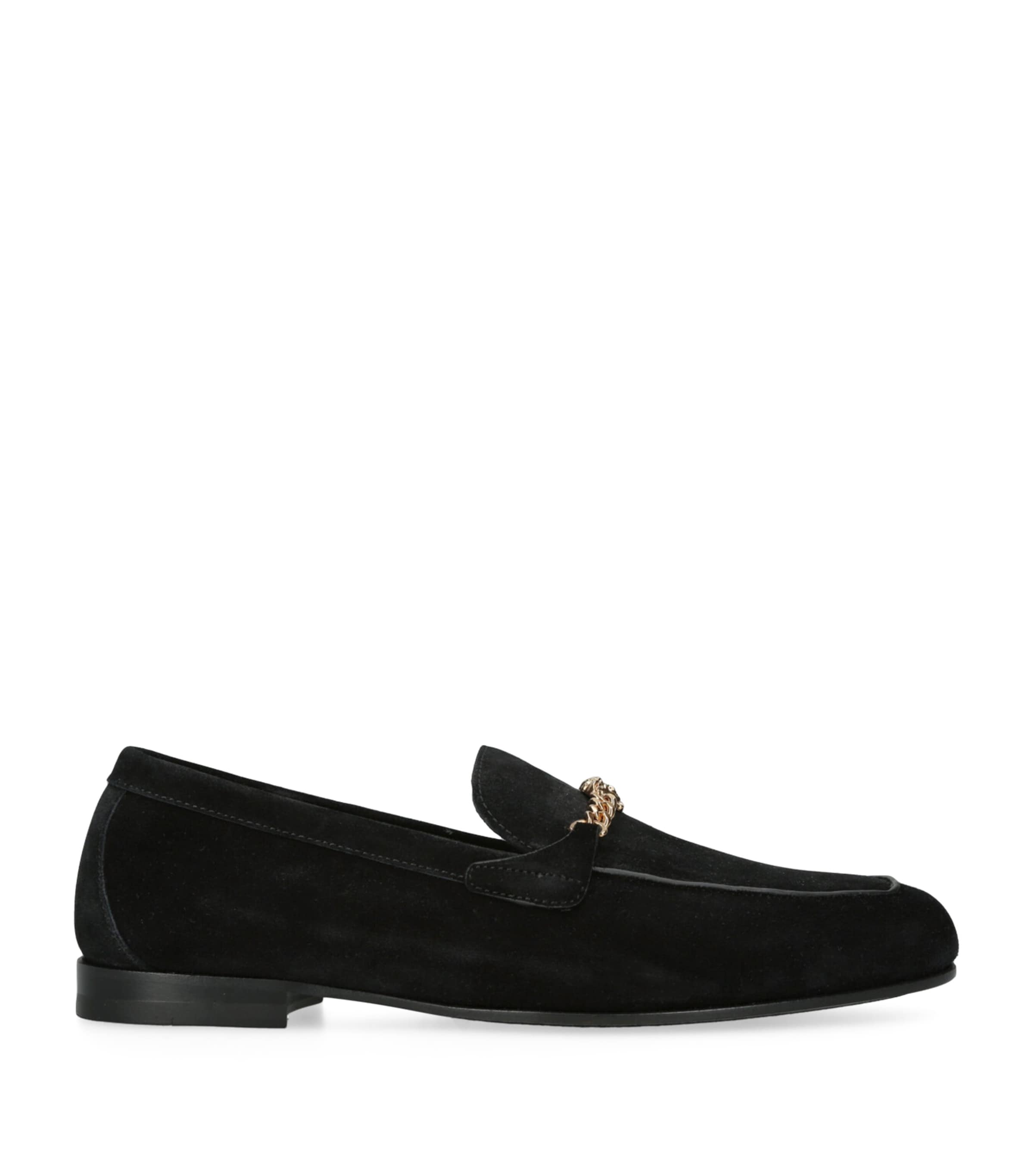 Suede Medusa Loafers BLACK Image 1