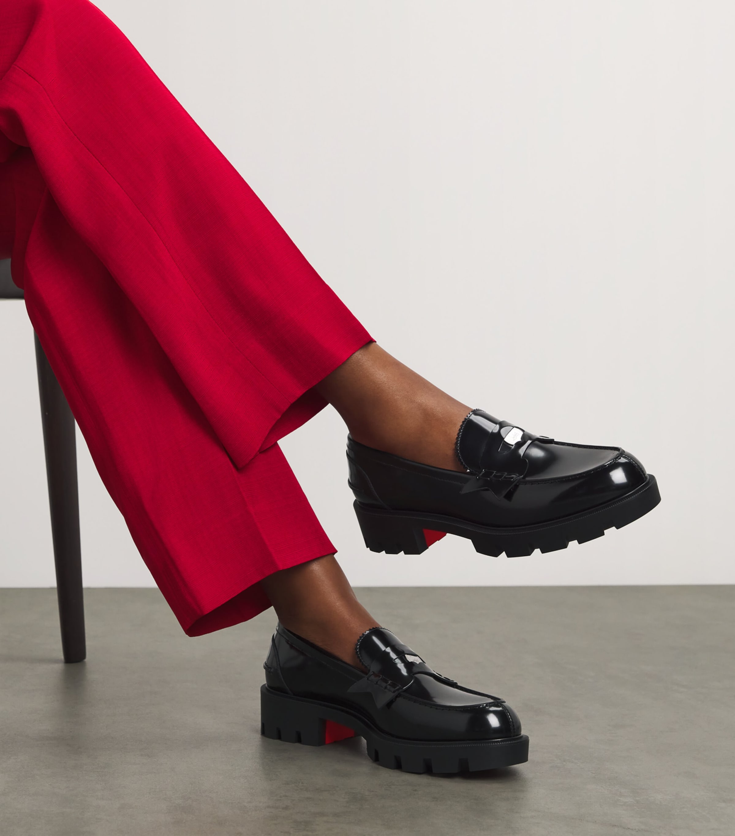 Penny Lug Donna Leather Loafers B439 Image 2