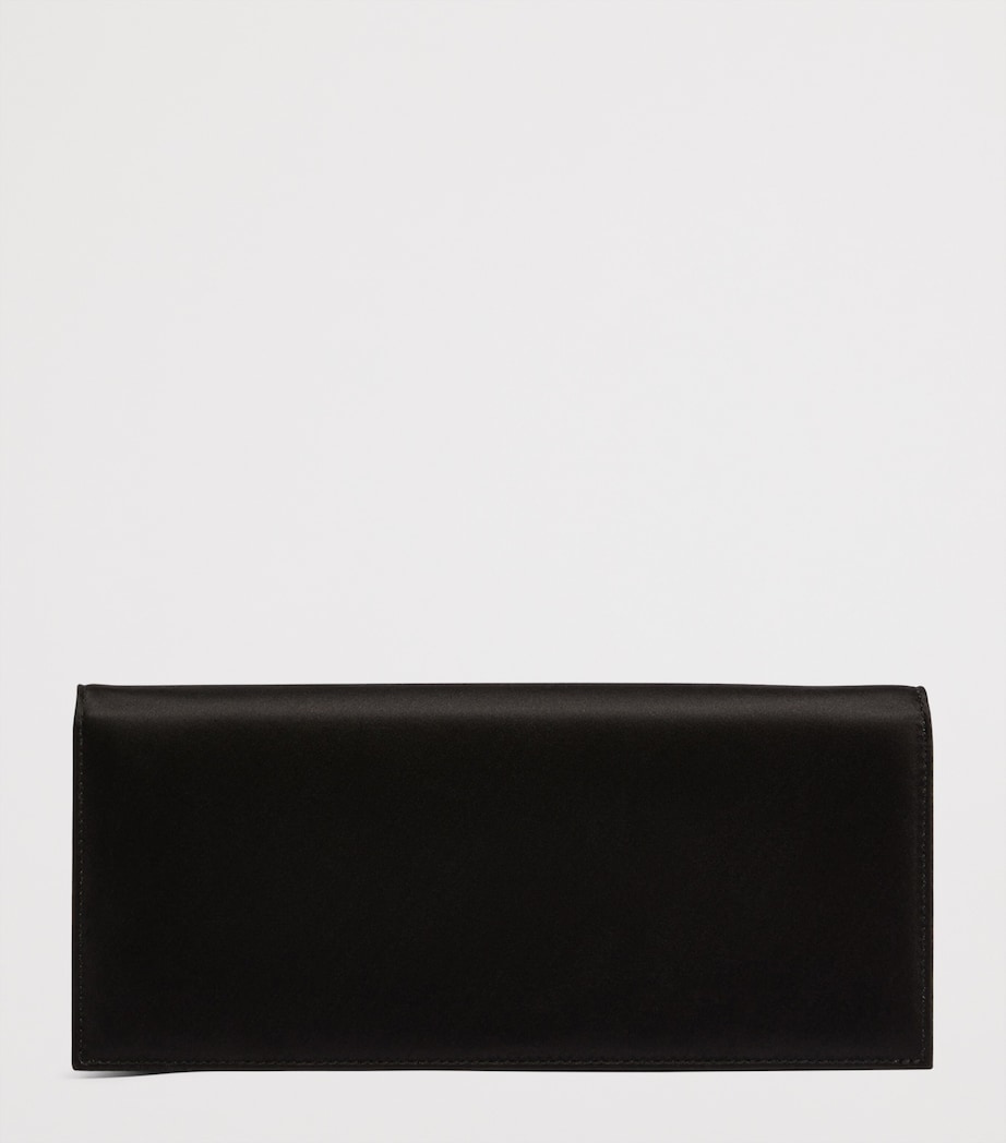 Satin Vivien Evening Clutch Bag BLACK Image 3