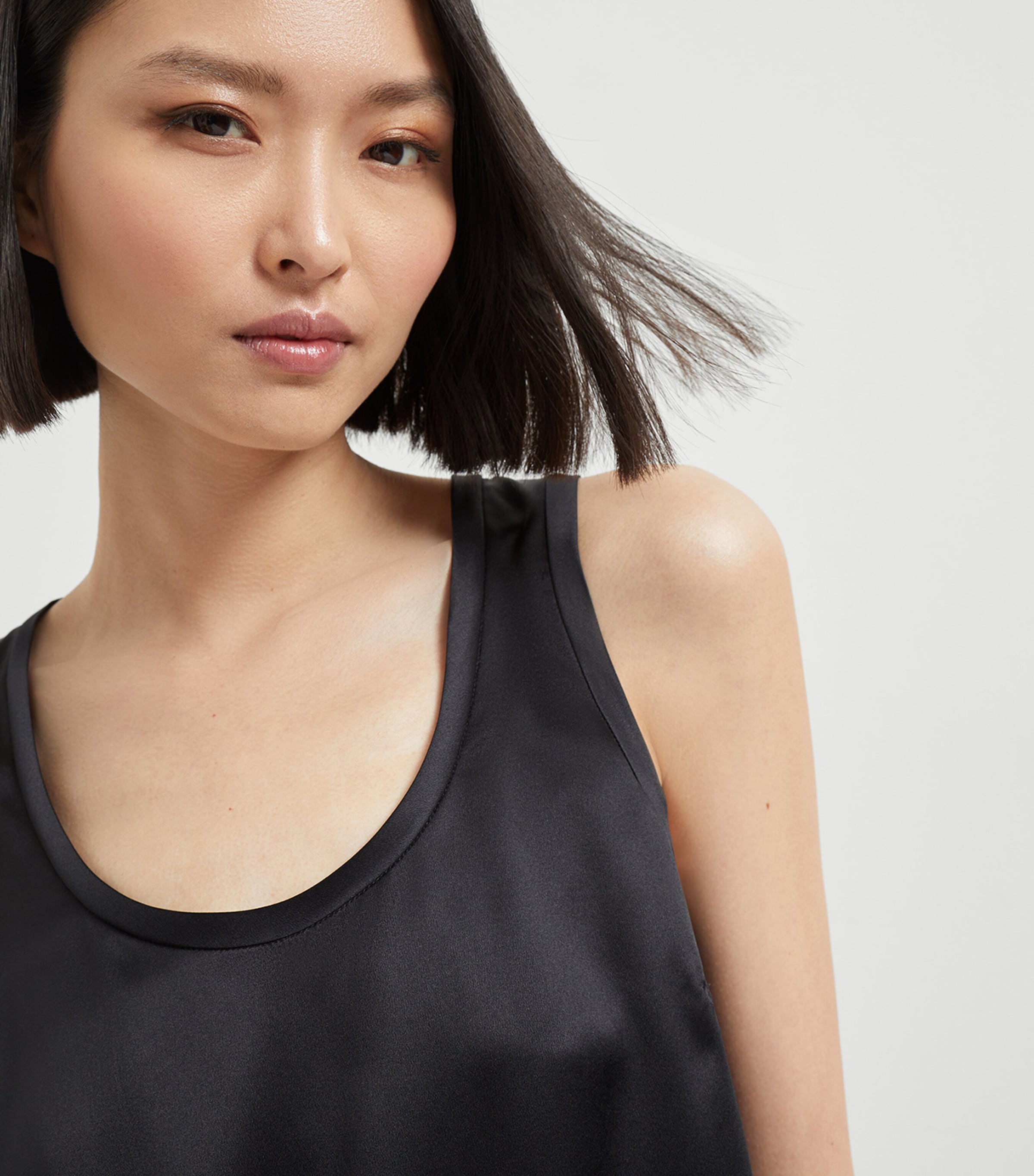 Stretch-Silk Satin Reversible Tank Top C101 Image 6