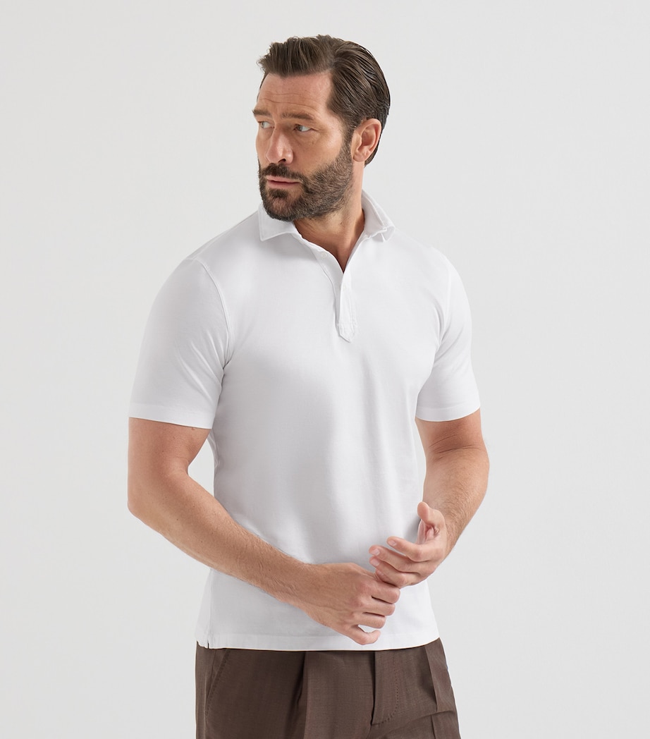 Brunello Cucinelli Mens Cotton Polo Shirt Image 4