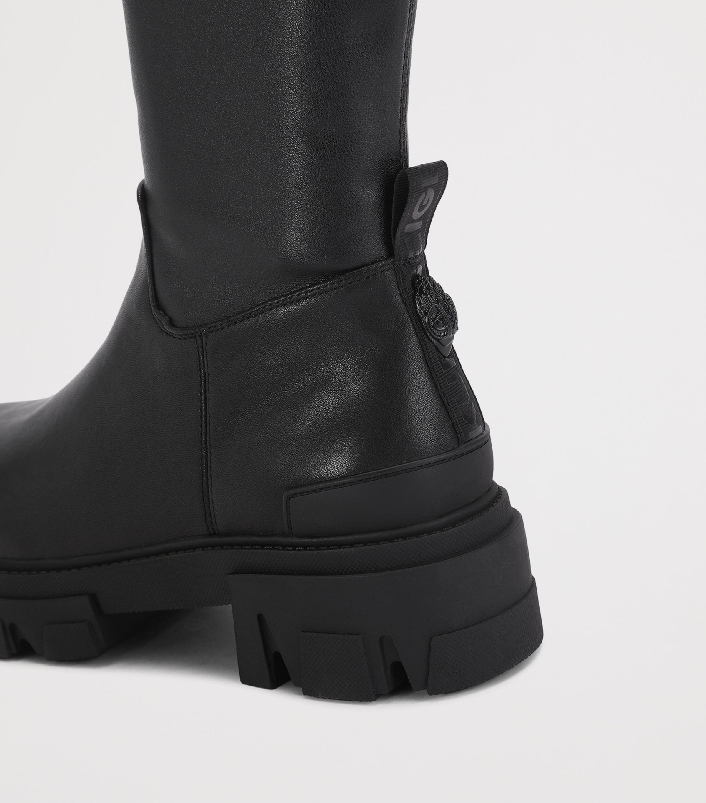 Kurt Geiger London Leather Stomp Sock Knee-High Boots 50 Black Image 4