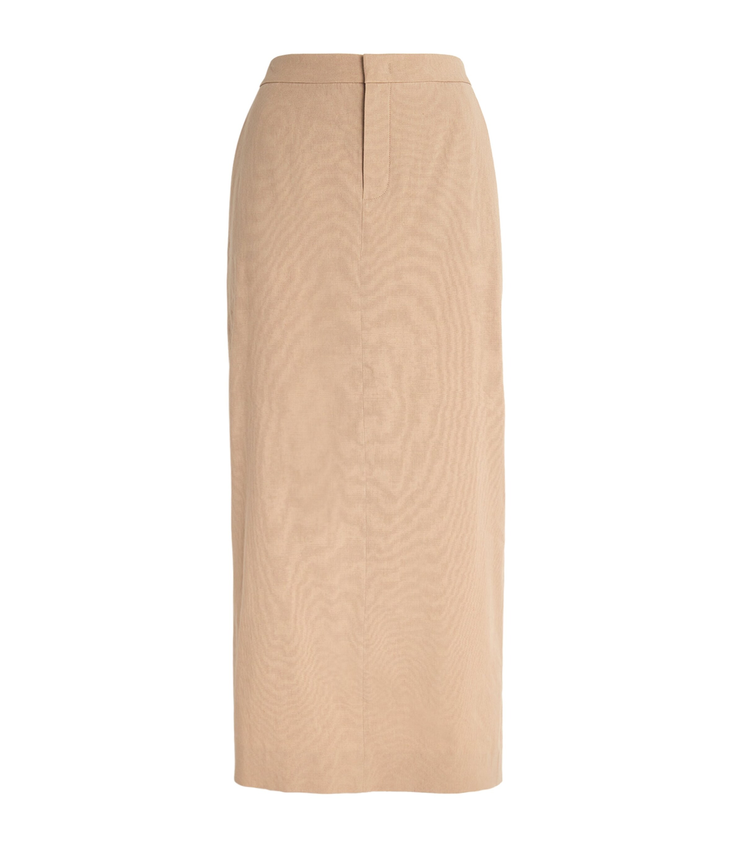 Vince Mid-rise Linen-blend Maxi Skirt In Beige