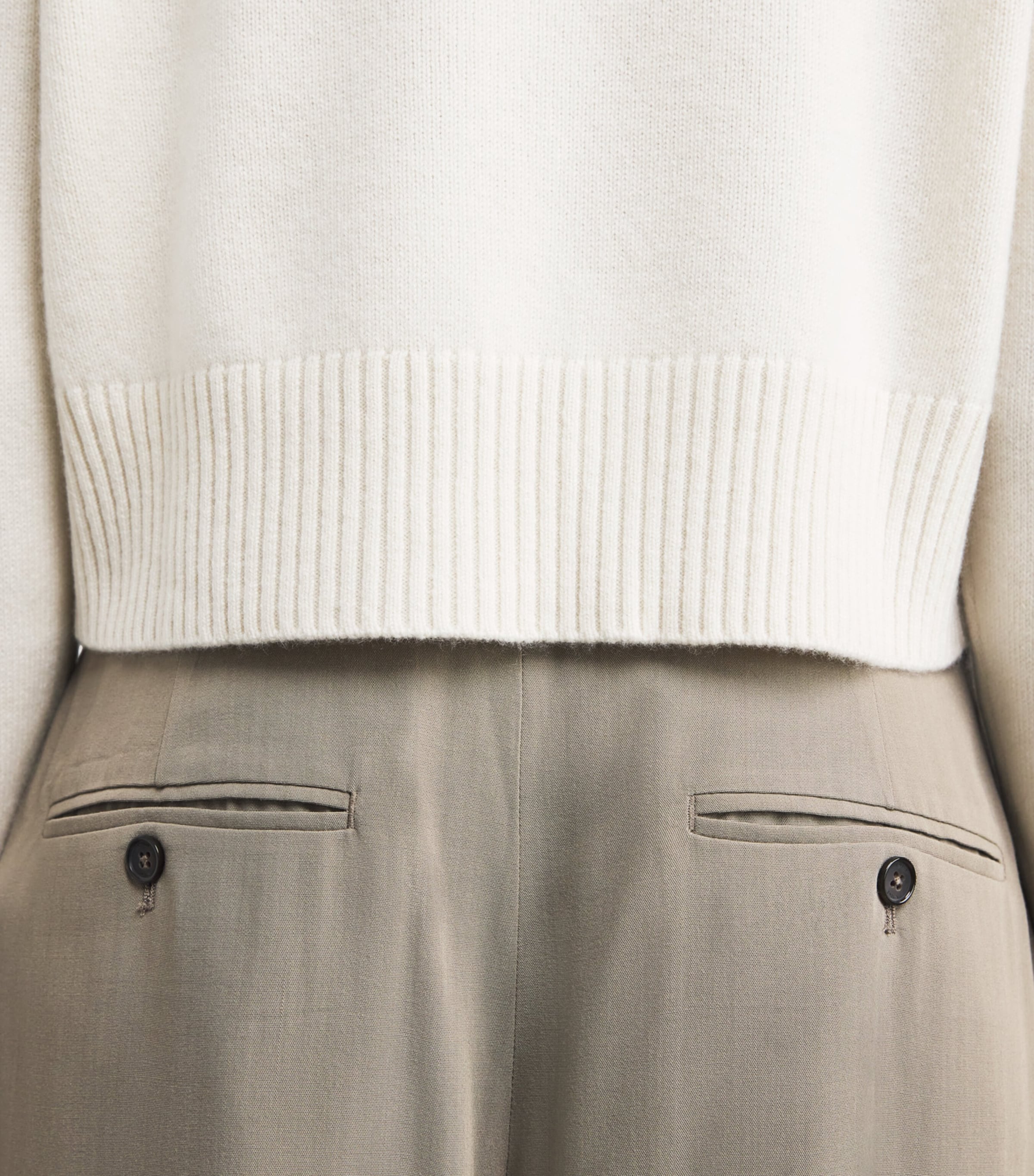 Cashmere-Blend Rollneck Sweater ECRU Image 6