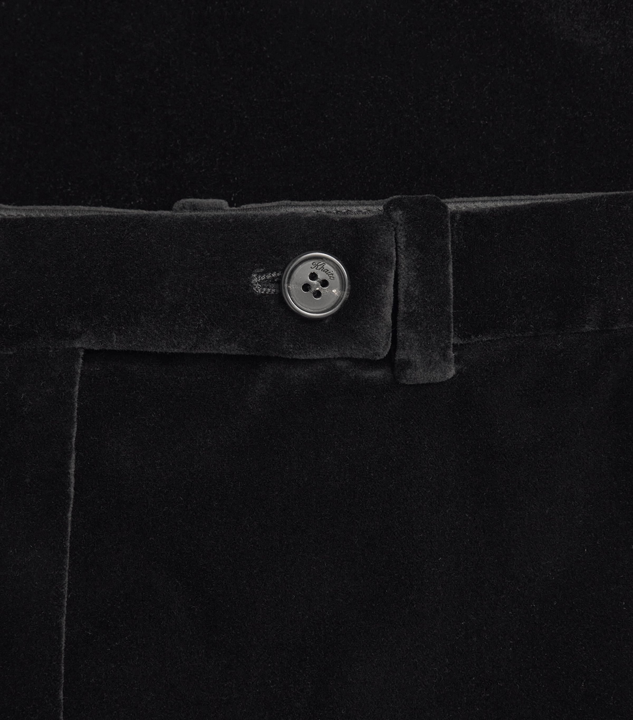 Khaite Womens Velvet Hunter Straight Trousers Black Image 6