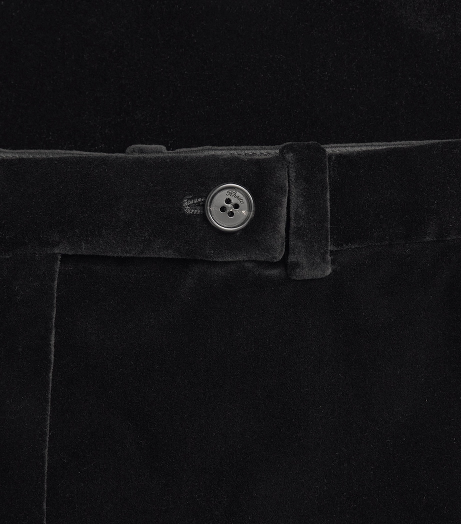 Khaite Womens Velvet Hunter Straight Trousers Black Image 6