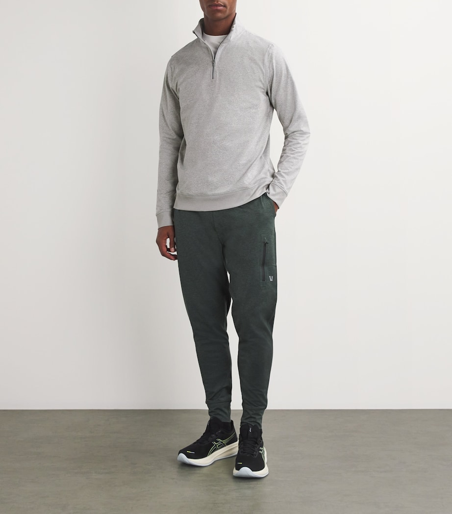 VUORI Mens Half-Zip Coronado Sweater Light Heather Image 2