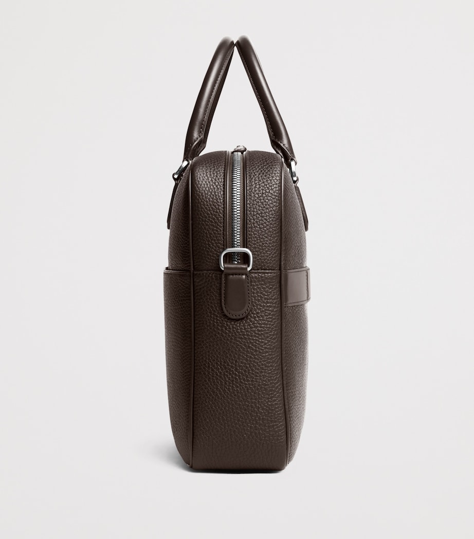 Carl Friedrik Leather Dunloe Briefcase Chocolate Image 3