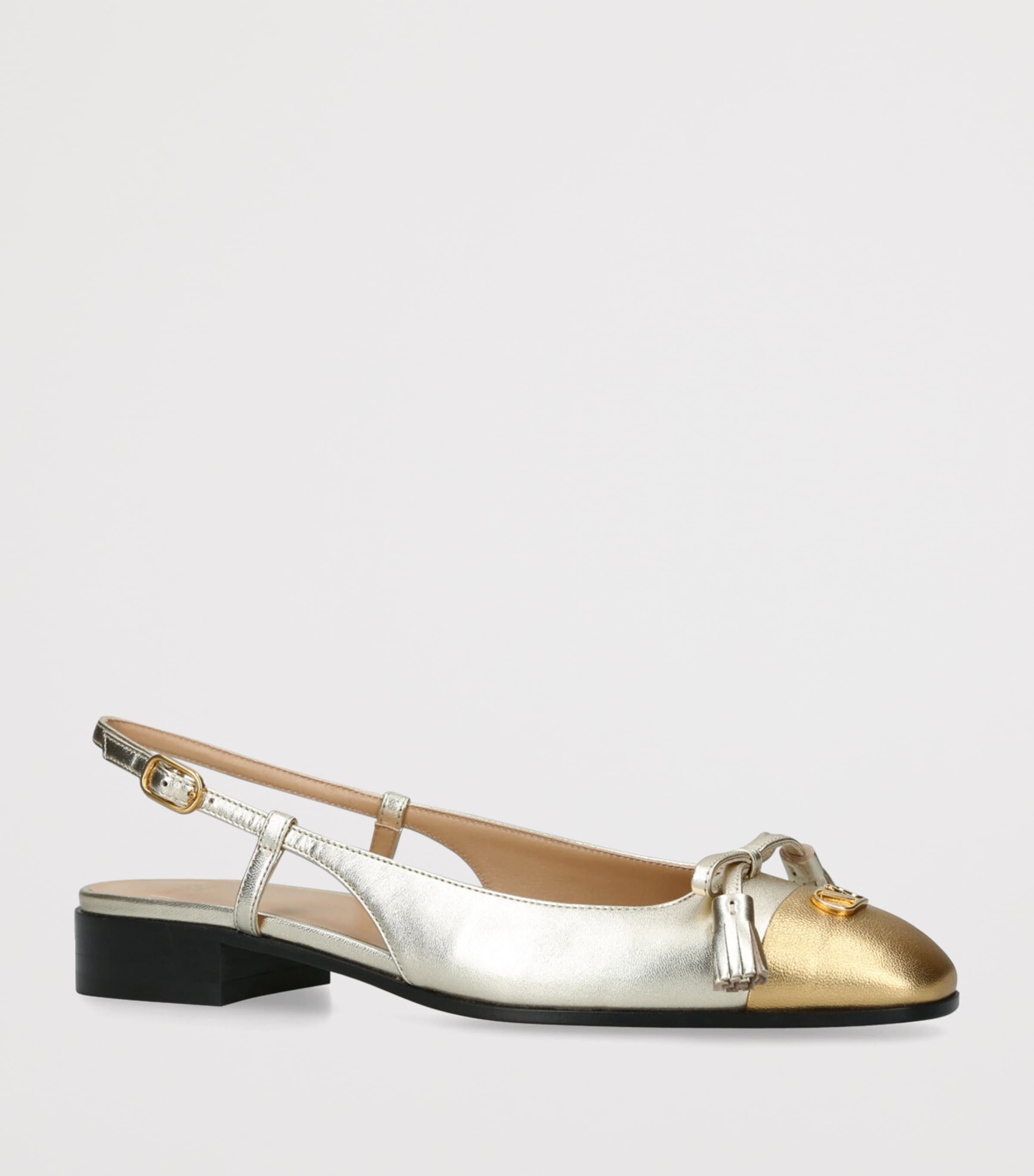 Leather Valet du Roi Slingback Flats 25 GOLD Image 3
